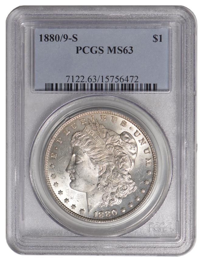 1880/9-S $1 Morgan Silver Dollar PCGS MS63 (1 of 2)