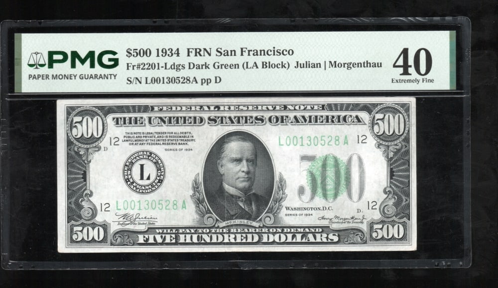 1934 $500 San Francisco FRN PMG 40 (1 of 2)