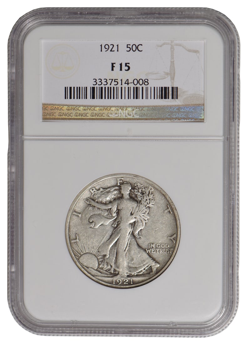 1921 Walking Liberty Half Dollar NGC F15 (1 of 2)