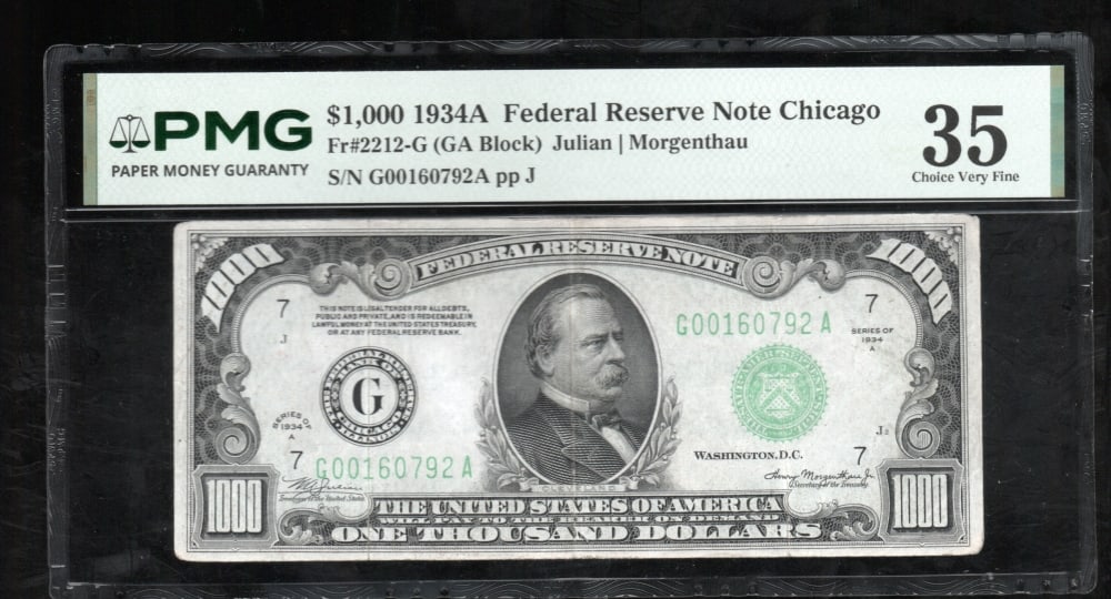 1934A $1000 Chicago FRN PMG 35 (1 of 2)