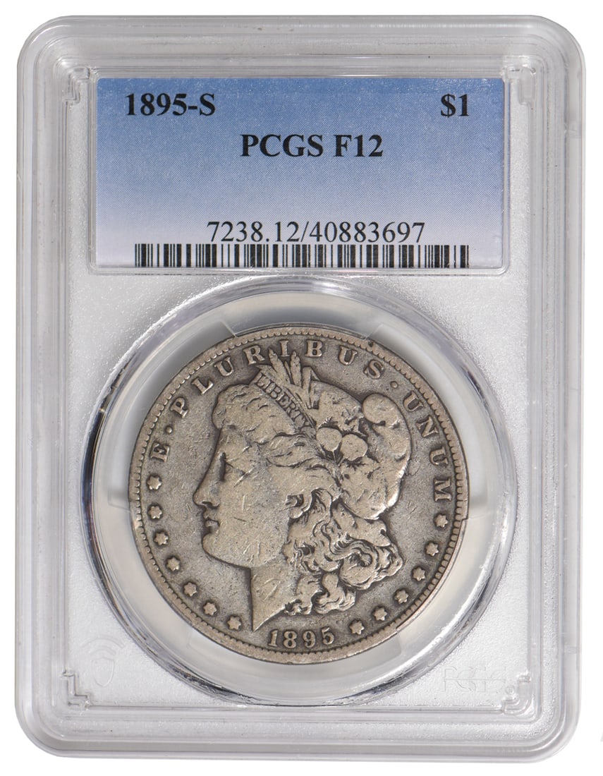 1895-S $1 Morgan Silver Dollar PCGS F12 (1 of 2)
