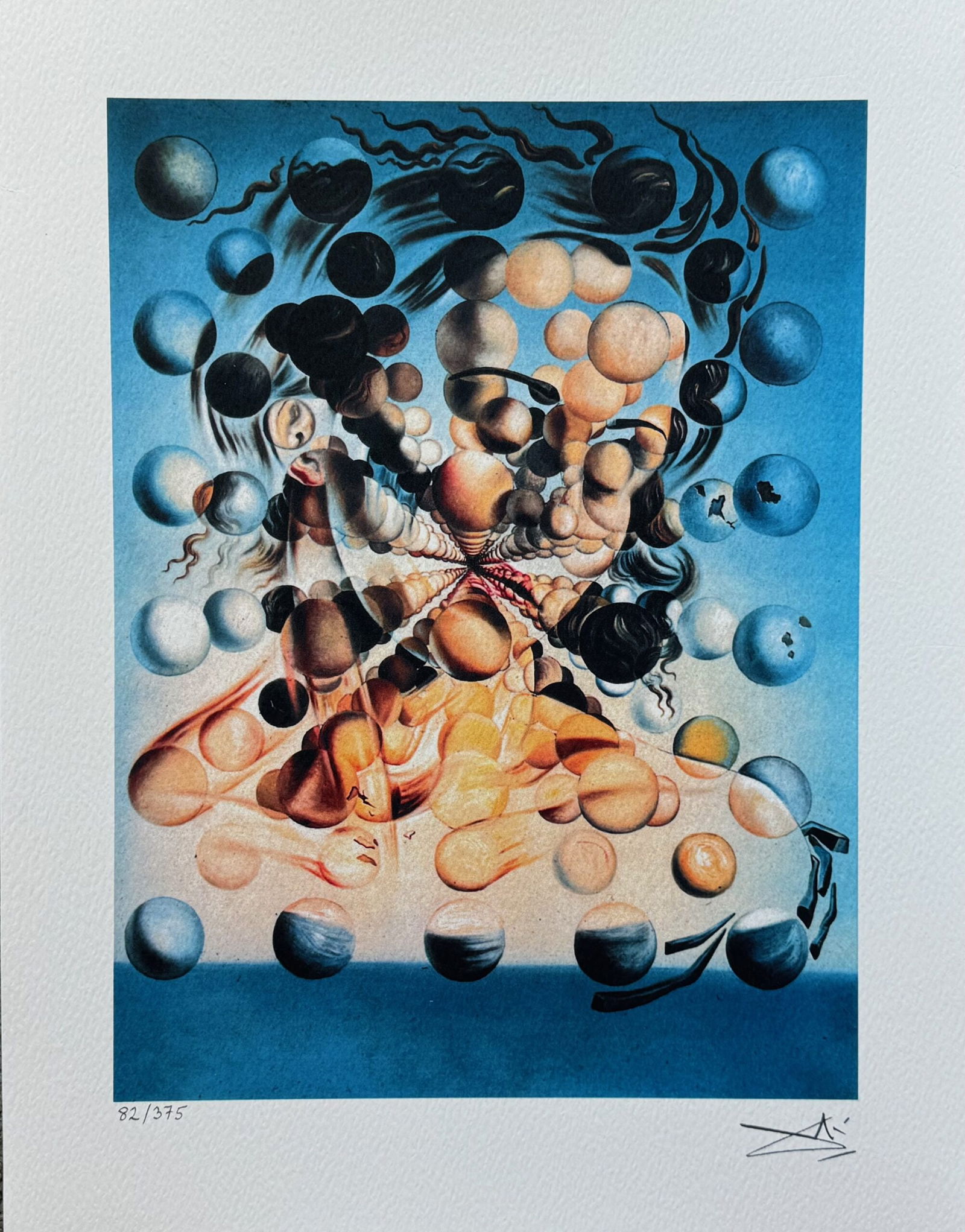 Salvador Dali GALATEA OF THE SPHERES Facsimile Signed & Numbered Giclee: This is a limited edition giclee titled GALATEA OF THE SPHERES by Salvador Dali. This piece is facsimile signed on the lower right. Pencil numbered from an edition of 375. Paper measures 16 inches x 1