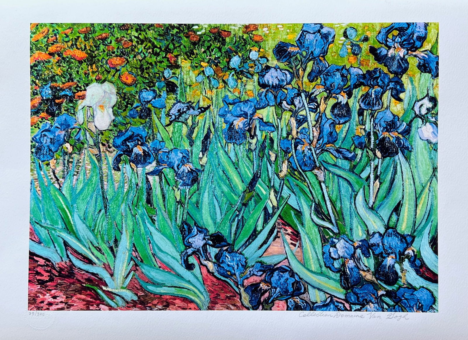 Vincent Van Gogh IRISES Estate Signed Limited Edition Giclee (1 of 1)