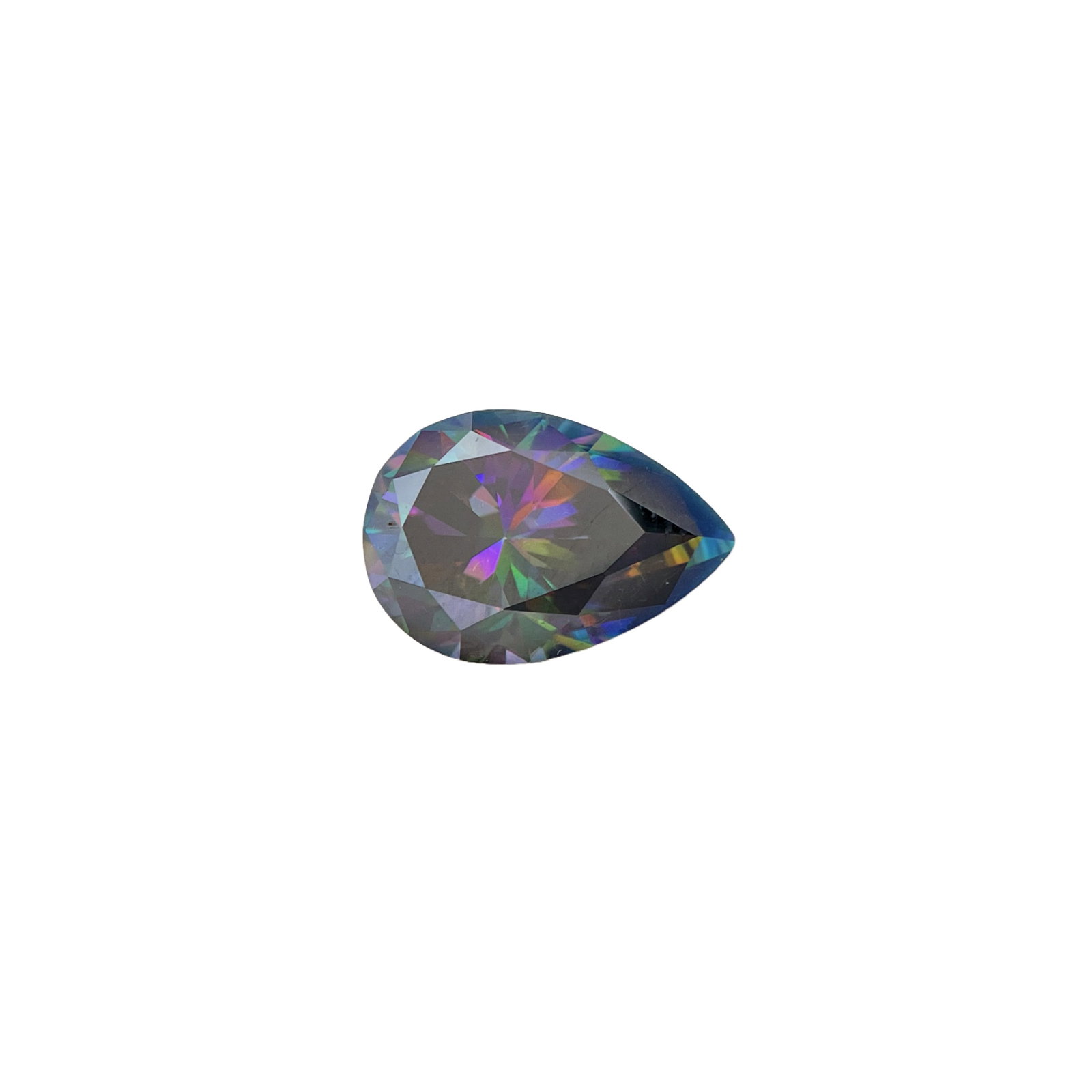 5 Ct VVs1 Russian Color Change Alexandrite Lab Simulated Solitaire: This Large Russian 5 Ct VVs1 Lab Simulated Color Change Alexandrite is an Eye-Clean Pear Cut. It Measures 13 x 9 mm. The color spectrum ranges from beautiful blues , greens, pinks and gold yellow depe
