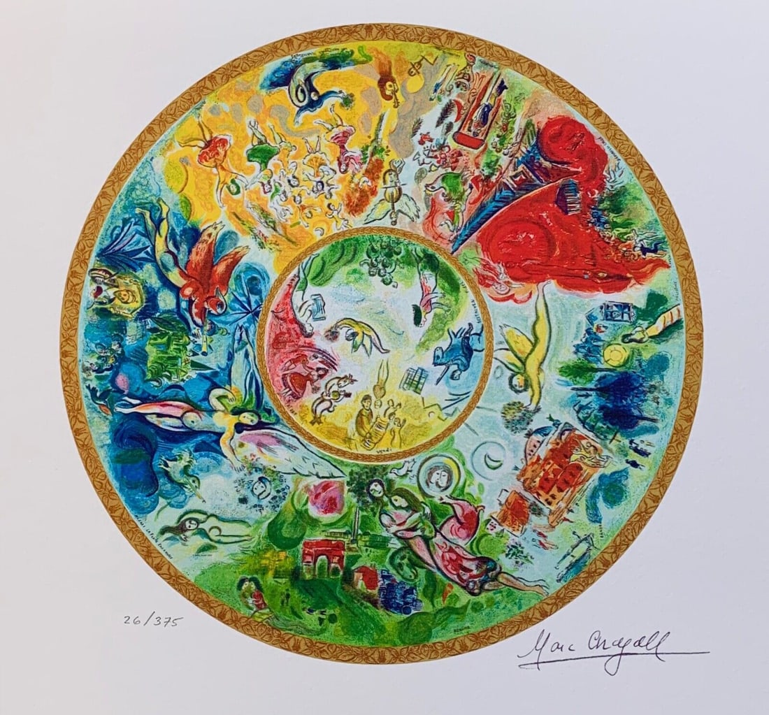 Marc Chagall PARIS OPERA CEILING Limited Edition Facsimile Signed Giclee (1 of 1)
