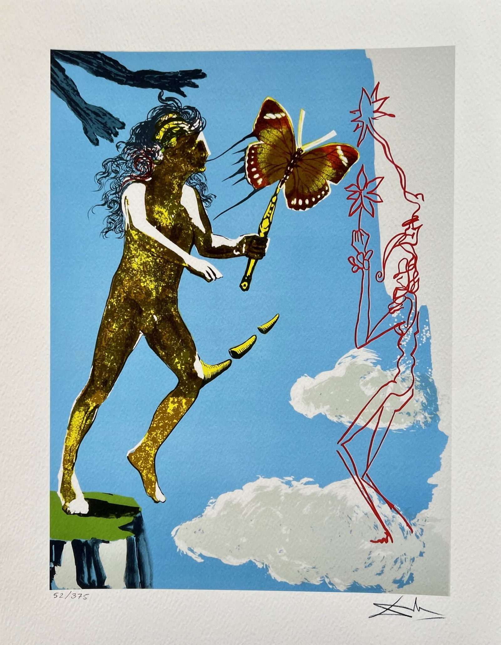 Salvador Dali RELEASE OF THE PSYCHIC SPIRIT Facsimile Signed & Numbered Giclee: This is a limited edition giclee titled Release of the Psychic Spirit by Salvador Dali. This piece is facsimile signed on the lower right. Pencil numbered from an edition of 375. Paper measures 16