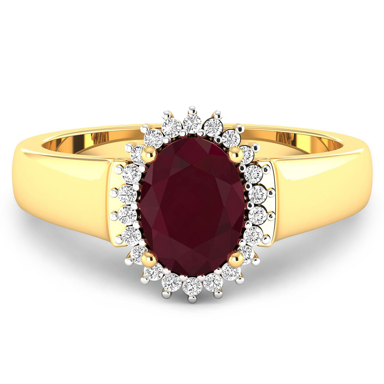 14KT Yellow Gold 1.5ct Ruby and Diamond Ring - 2