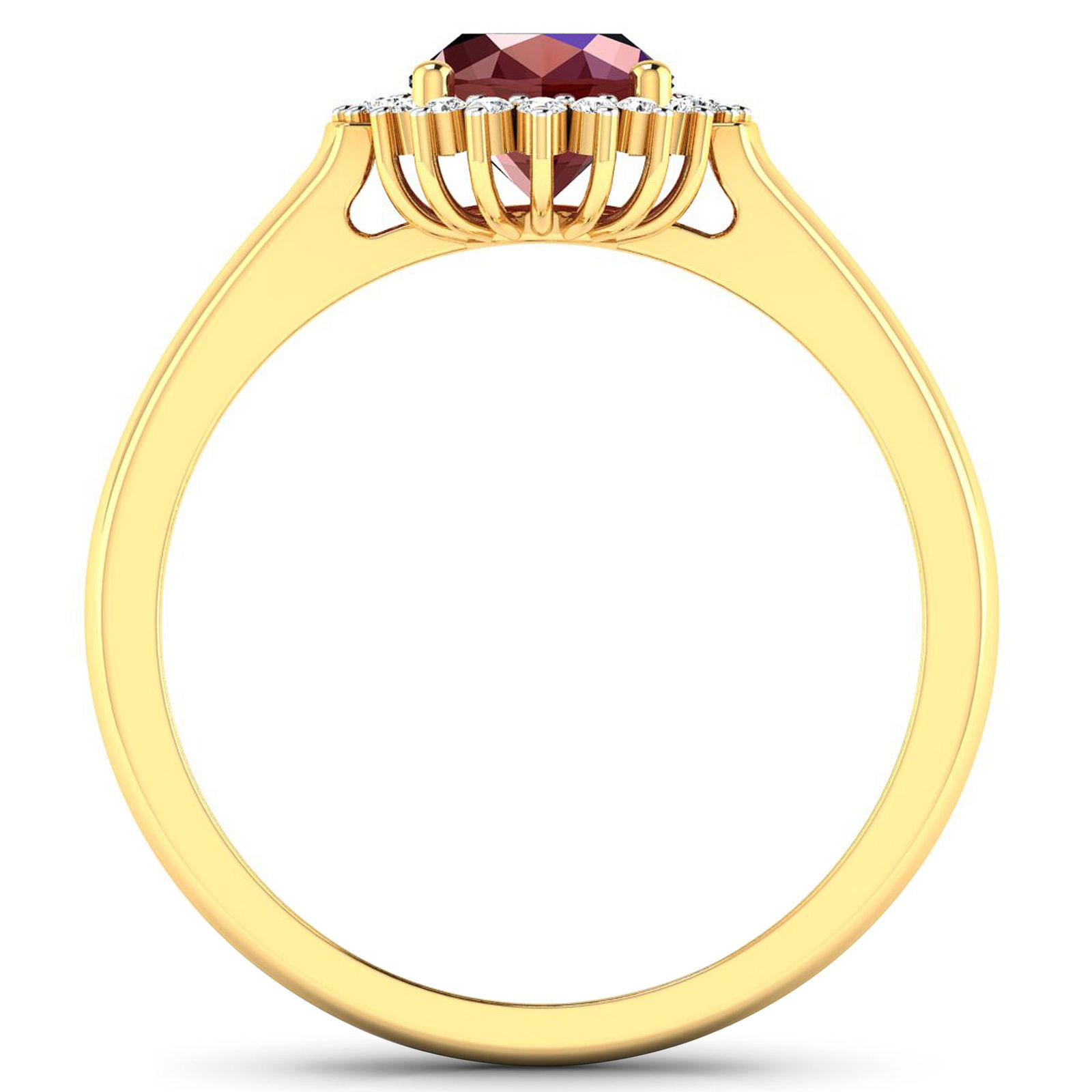 14KT Yellow Gold 1.5ct Ruby and Diamond Ring - 4
