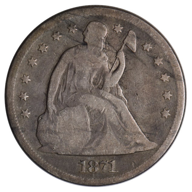 1871 Seated Liberty Dollar (1 of 2)