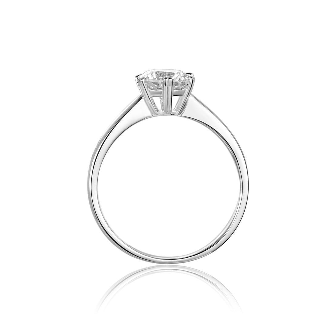 Sparkling 1ct VVS1 White G-H Fire Moissanite Ring - 2