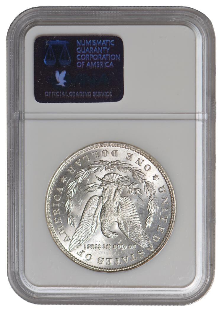 1887/6 $1 Morgan Silver Dollar NGC MS62 - 2