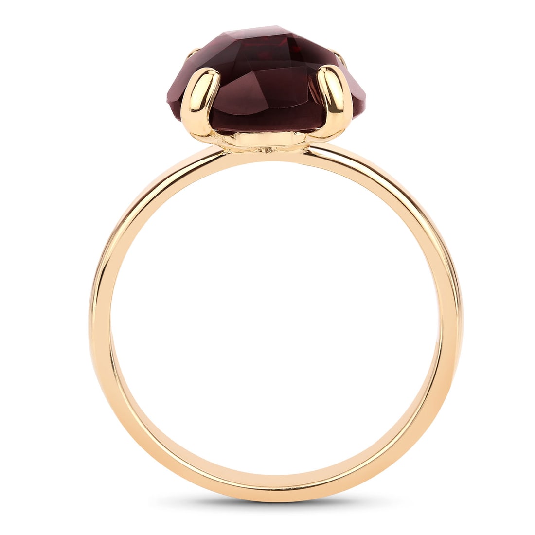 Plated 18KT Yellow Gold 7.38ct Garnet Ring - 2