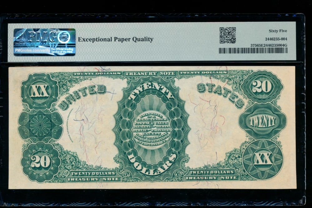 1891 $20 Treasury Note PMG 65EPQ - 2