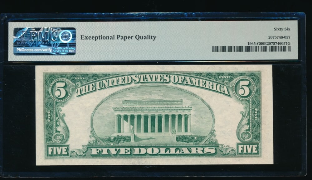 1950D $5 Chicago FRN PMG 66EPQ - 2