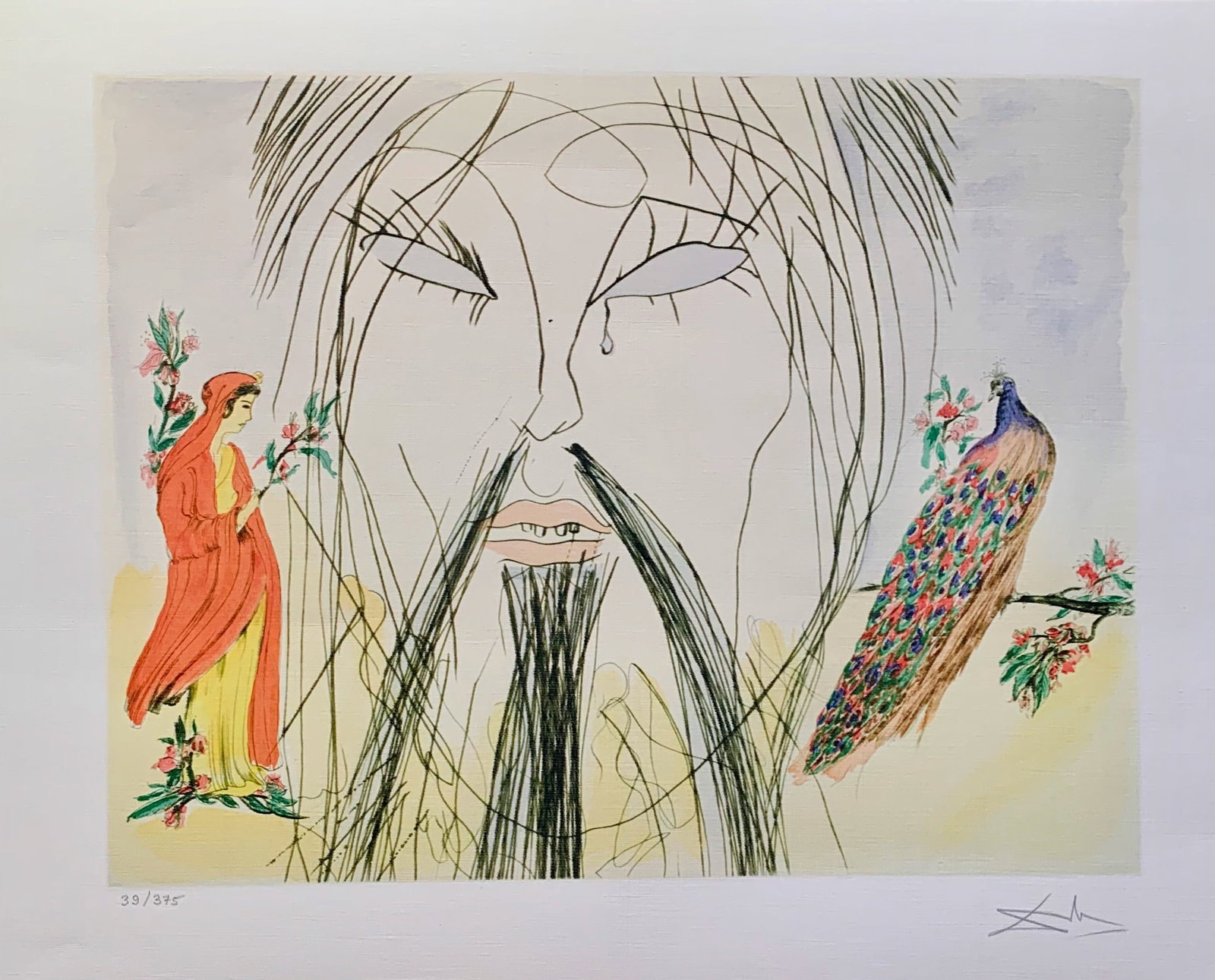 Salvador Dali CONFUCIUS Facsimile Signed Limited Edition Giclee: This is a limited edition giclee titled CONFUCIUS by Salvador Dali. This piece is facsimile signed on the lower right. Pencil numbered from an edition of 375. Paper measures 13 inches x 17 inches. Ima
