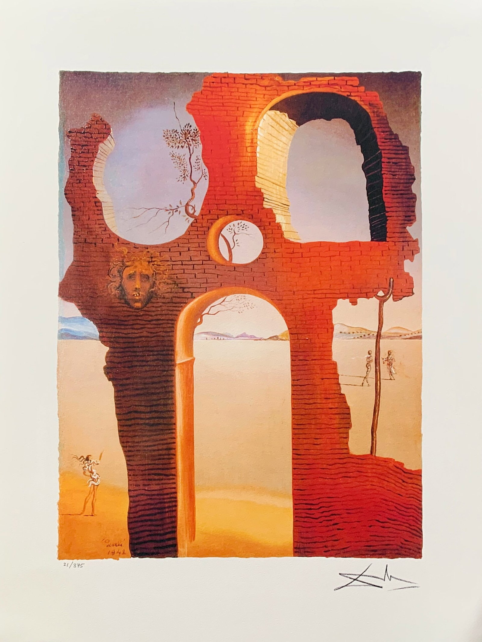 Salvador Dali INVISIBLE FACE Facsimile Signed Limited Edition Giclee: This is a limited edition giclee titled Invisible Face by Salvador Dali. This piece is facsimile signed on the lower right. Pencil numbered from an edition of 375. Paper measures 24 inches x 17 inches