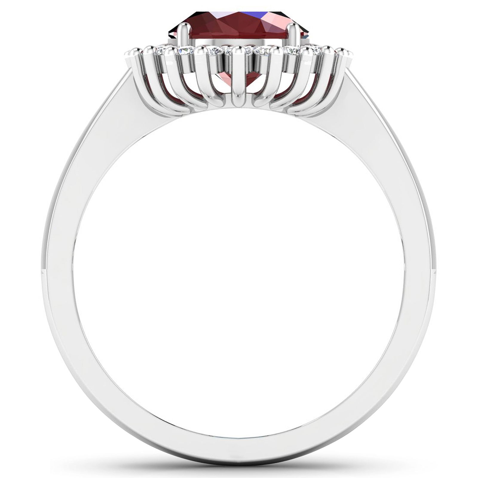 14KT White Gold 1.50ct Ruby and Diamond Ring - 4
