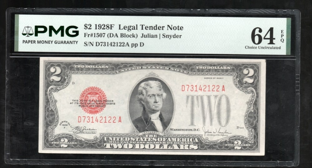 1928F $2 Legal Tender Note PMG 64EPQ (1 of 2)