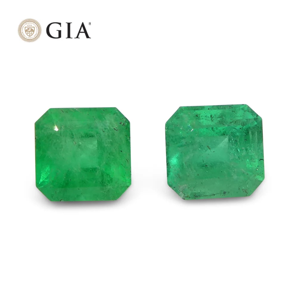 Lovely 2.43 Ct GIA Certified Natural Emerald Pair (1 of 5)