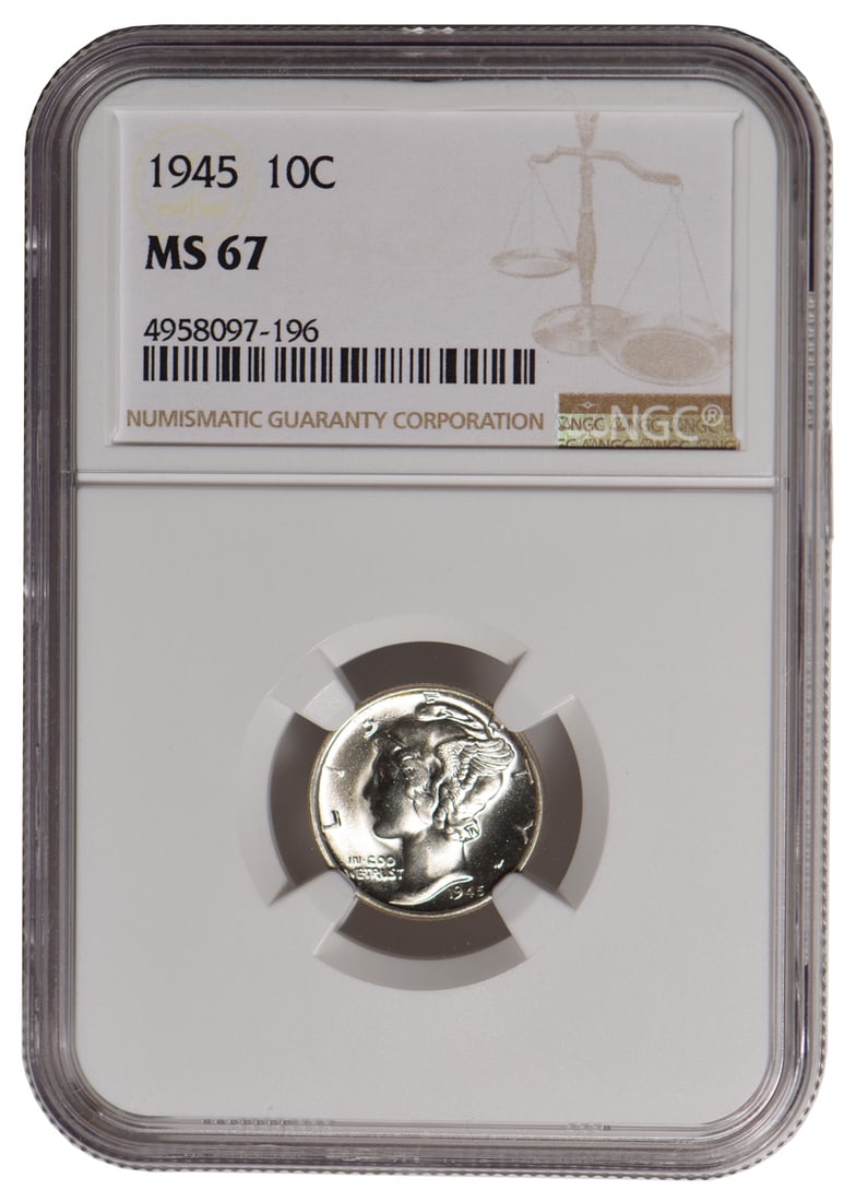 1945 Mercury Dime NGC MS67 (1 of 2)