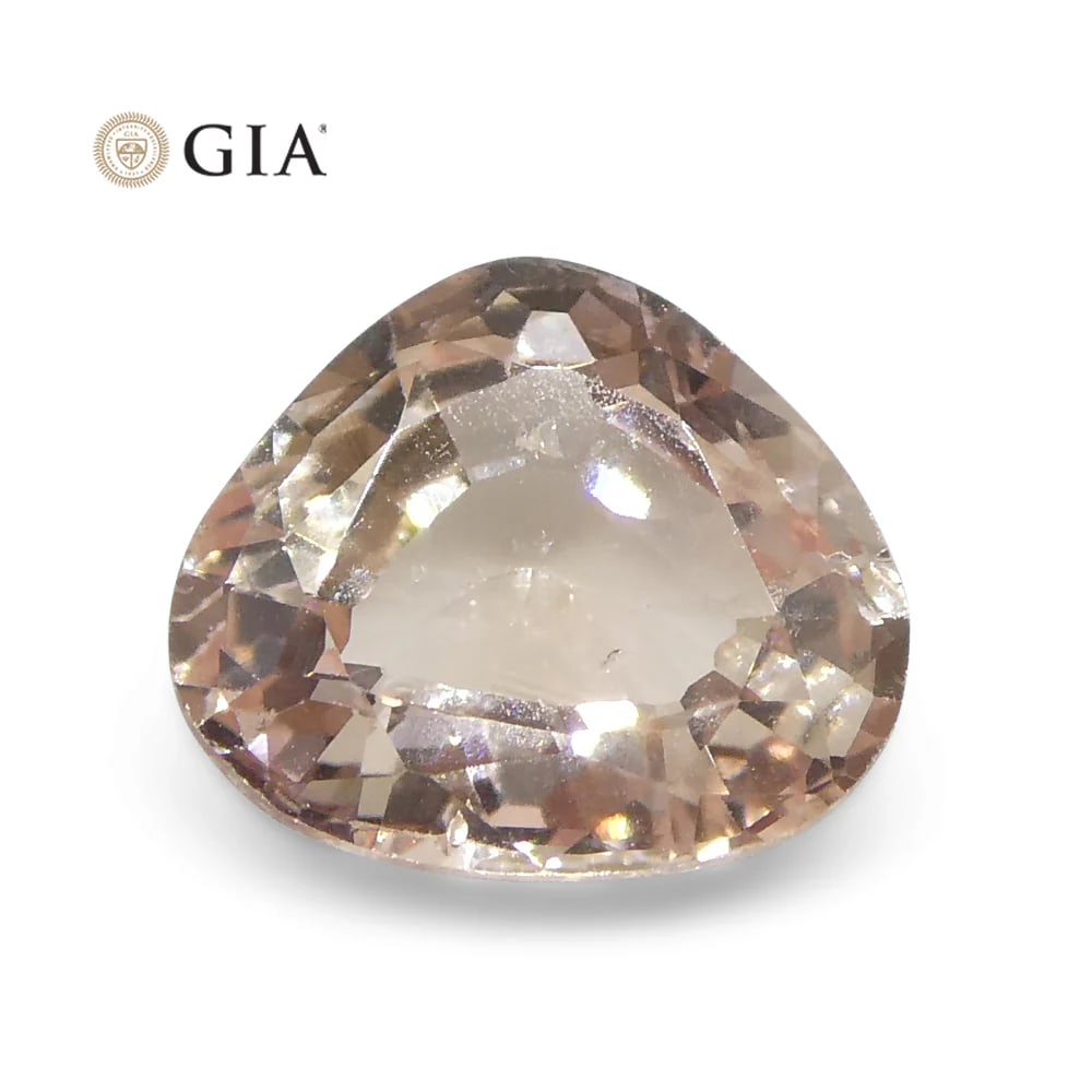 Unique 0.98 Ct GIA Certified Natural Sapphire: Amazing 0.98 Ct Pinkish Orange Padparadscha Sapphire is a pear brilliant cut measuring 5.83 x 6.70 x 2.99 mm. Would make a stunning centerpiece with its light tone! Origin: Sri Lanka. Treatment: None.