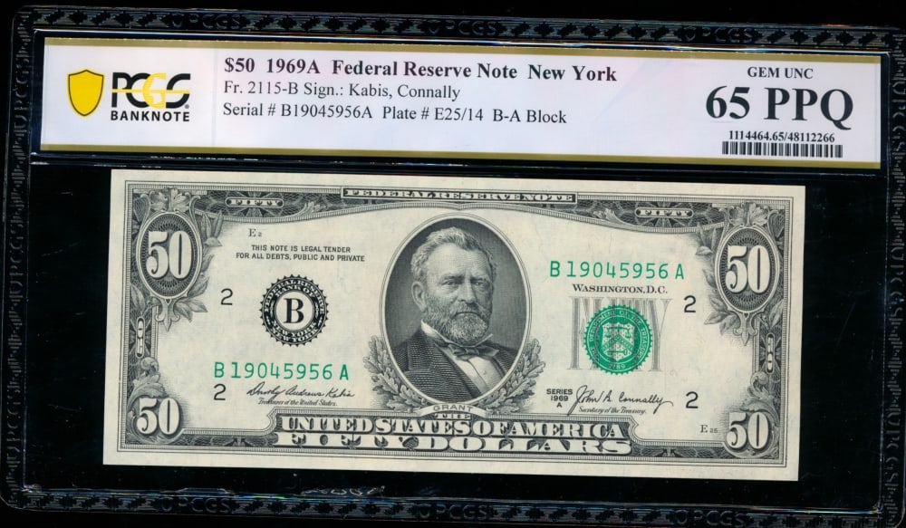 1969A $50 New York FRN PCGS 65PPQ (1 of 2)