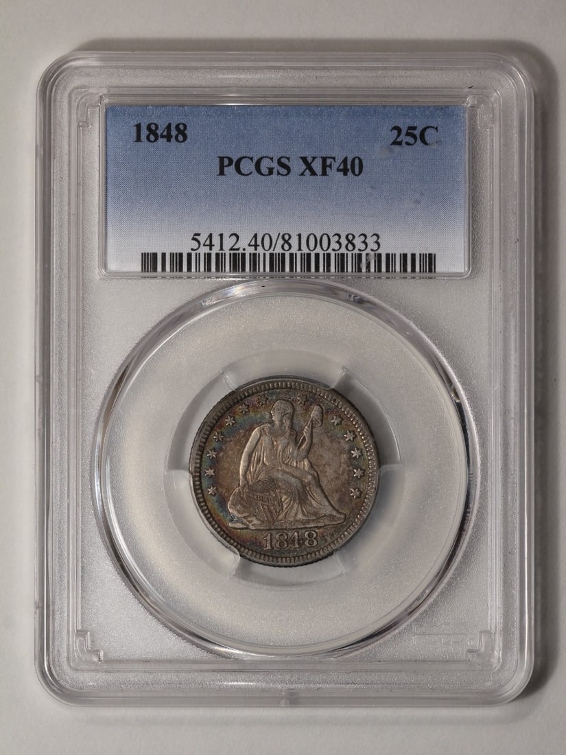 1848 Seated Liberty Quarter PCGS XF40 (1 of 2)