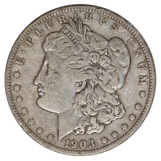 1903-O $1 Morgan Silver Dollar Coin: One 1903-O $1 Morgan Silver Dollar Coin.