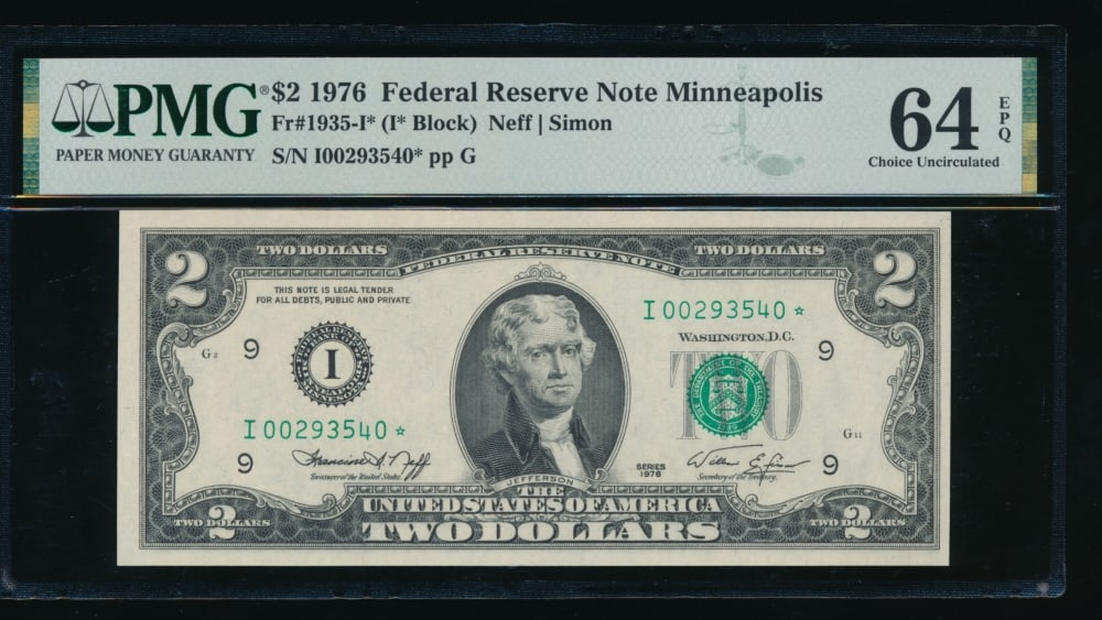 1976 $2 STAR Minneapolis FRN PMG 64EPQ (1 of 2)