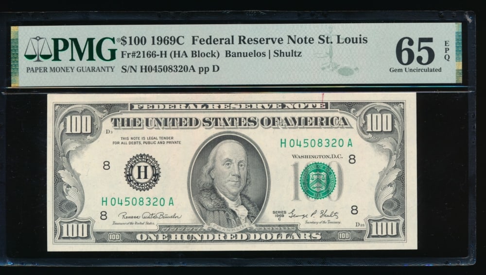 1969C $100 St Louis FRN PMG 65EPQ (1 of 2)