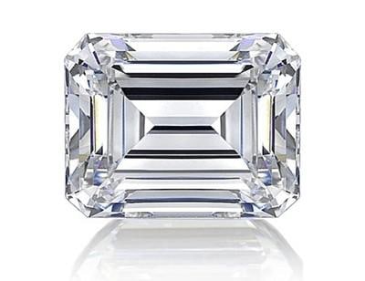 3.09 Ct Certified VS1 White F Lab Grown Emerald Cut Diamond Solitaire (1 of 9)