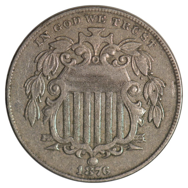 1876 Shield Nickel Coin (1 of 2)
