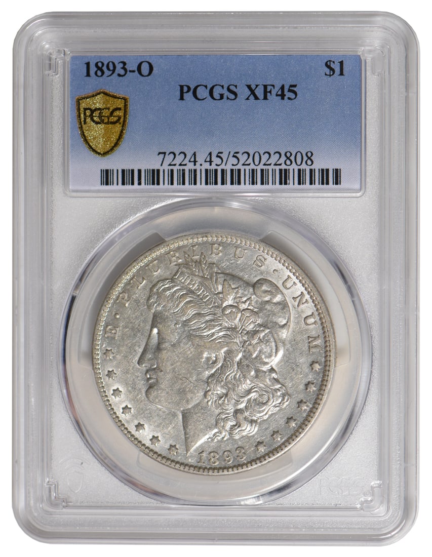 1893-O $1 Morgan Silver Dollar PCGS XF45 (1 of 2)