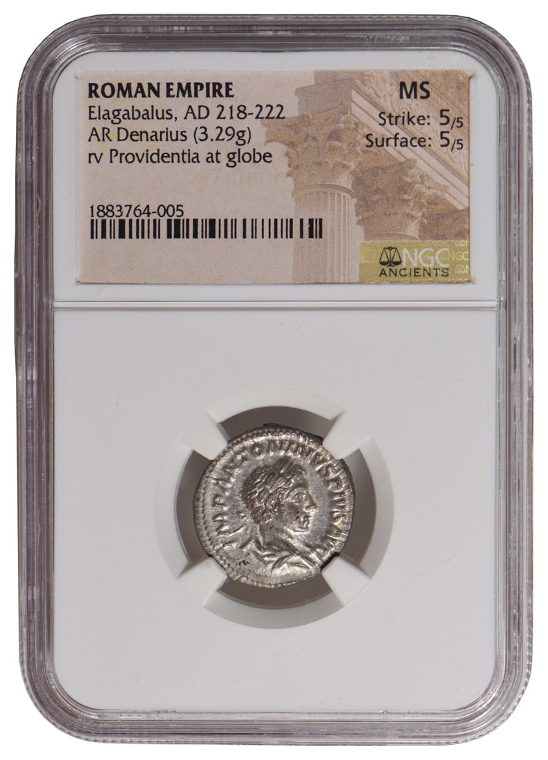 Ancient Rome, 218-222 AD, Elagabalus, AR Denarius NGC (1 of 2)