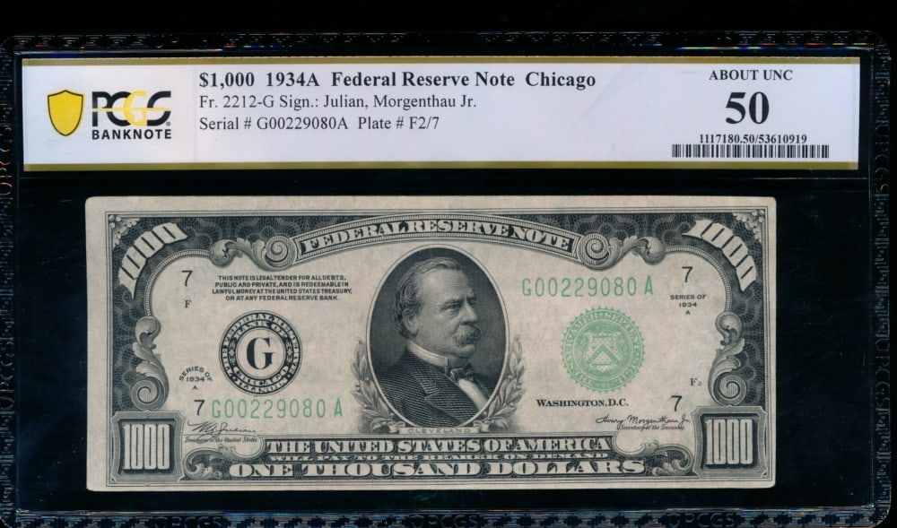 1934A $1000 Chicago FRN PCGS 50 (1 of 2)