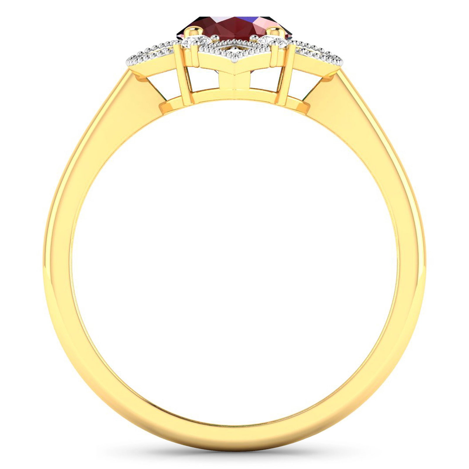 14KT Yellow Gold 1.5ctw Ruby and Diamond Ring - 4