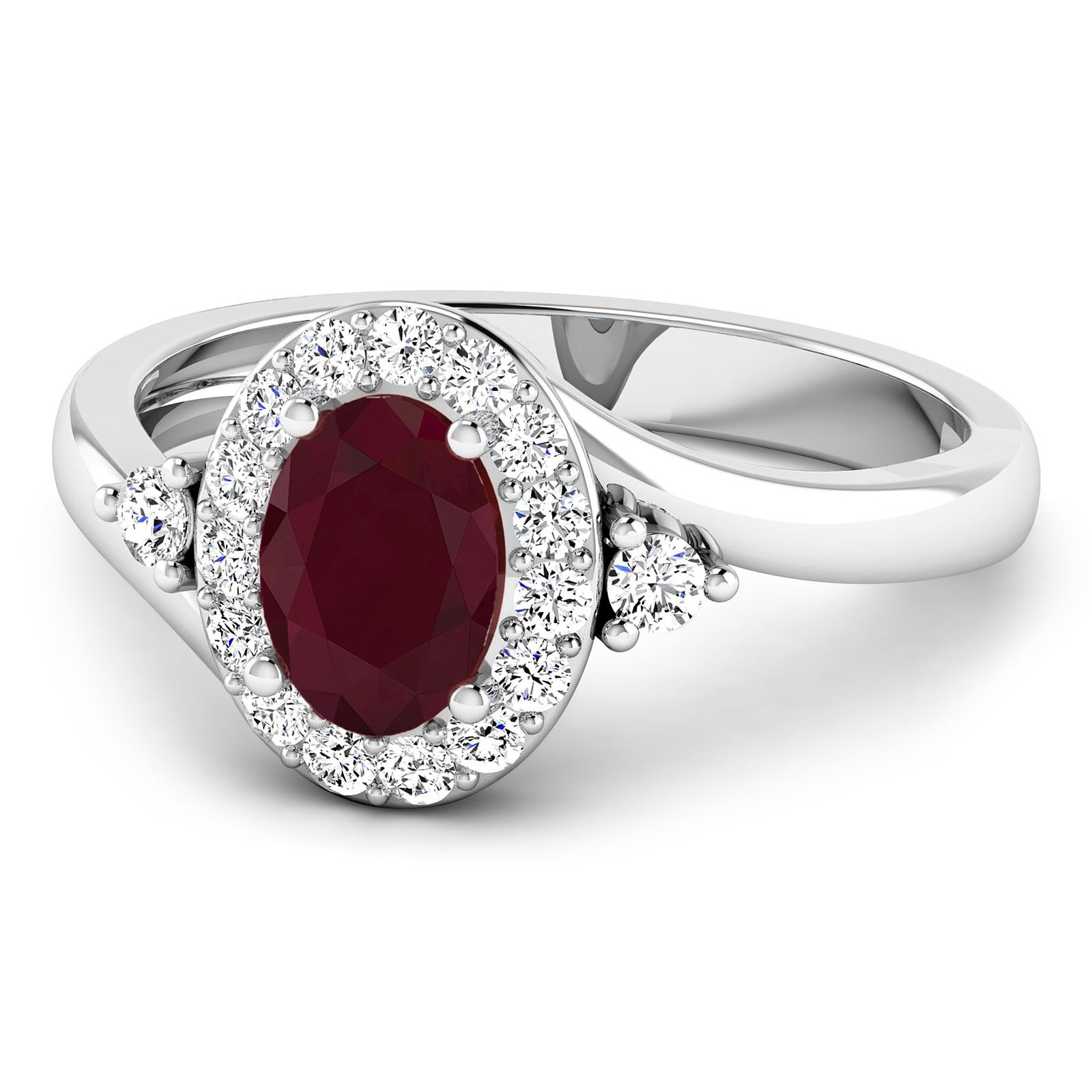 14KT White Gold 0.85ctw Ruby and Diamond Ring - 2