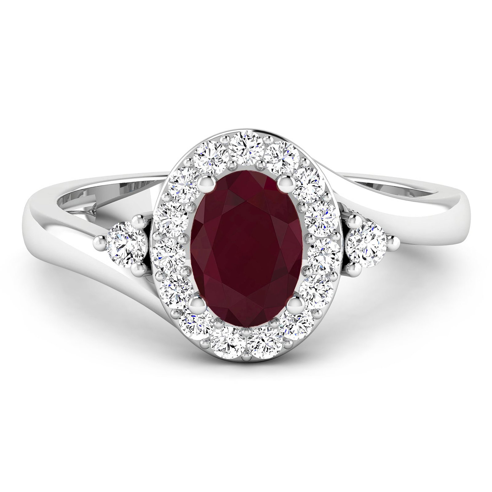 14KT White Gold 0.85ctw Ruby and Diamond Ring - 3