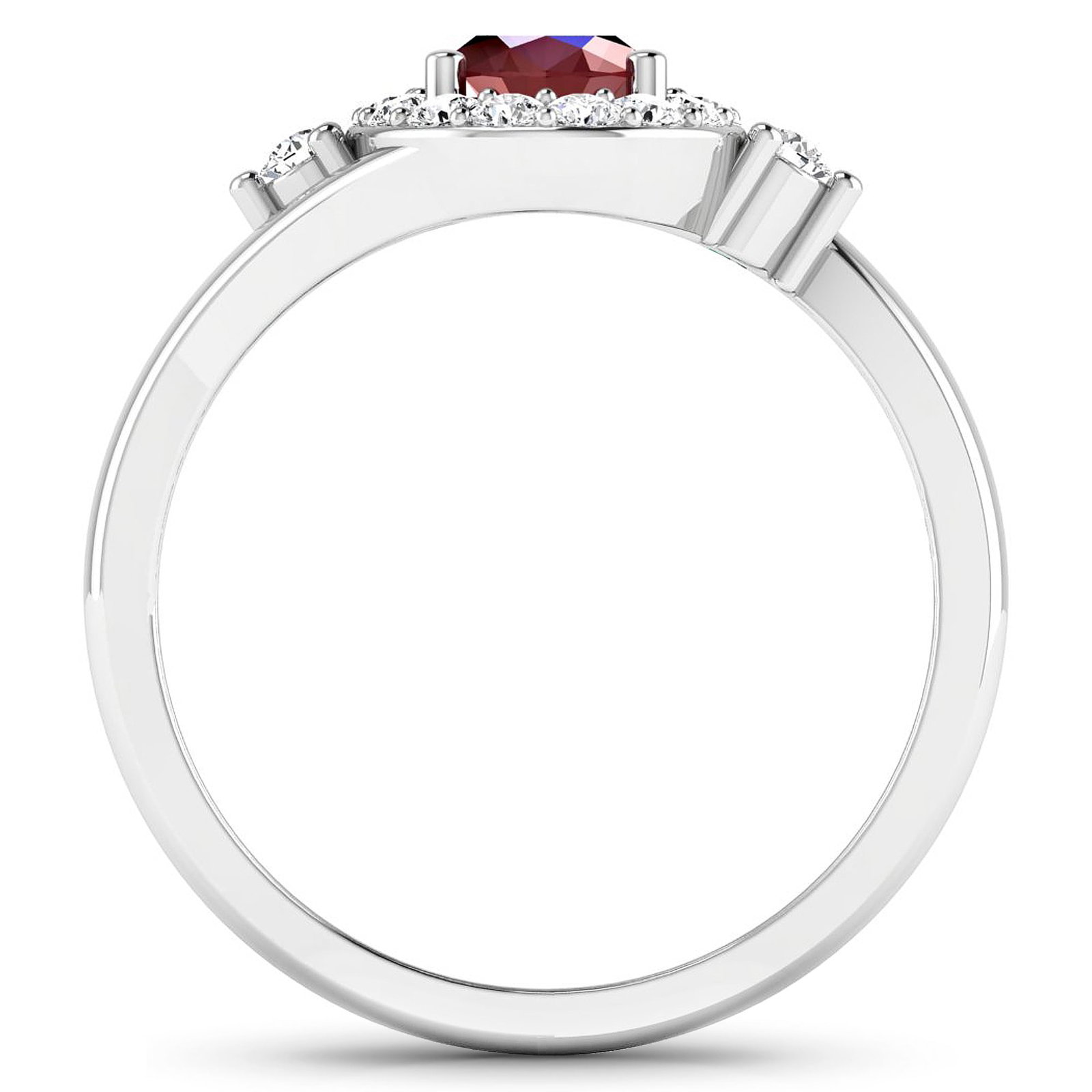 14KT White Gold 0.85ctw Ruby and Diamond Ring - 4