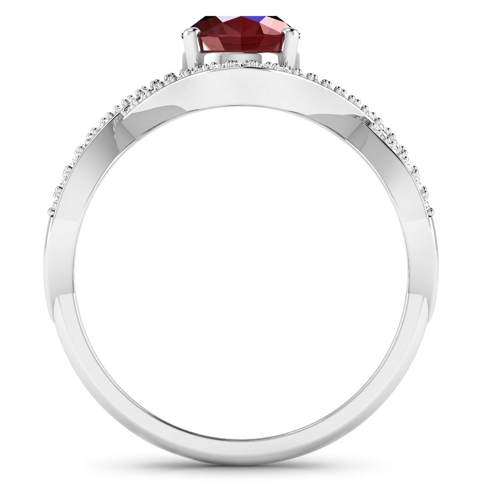 14KT White Gold 1.5ctw Ruby and Diamond Ring - 4