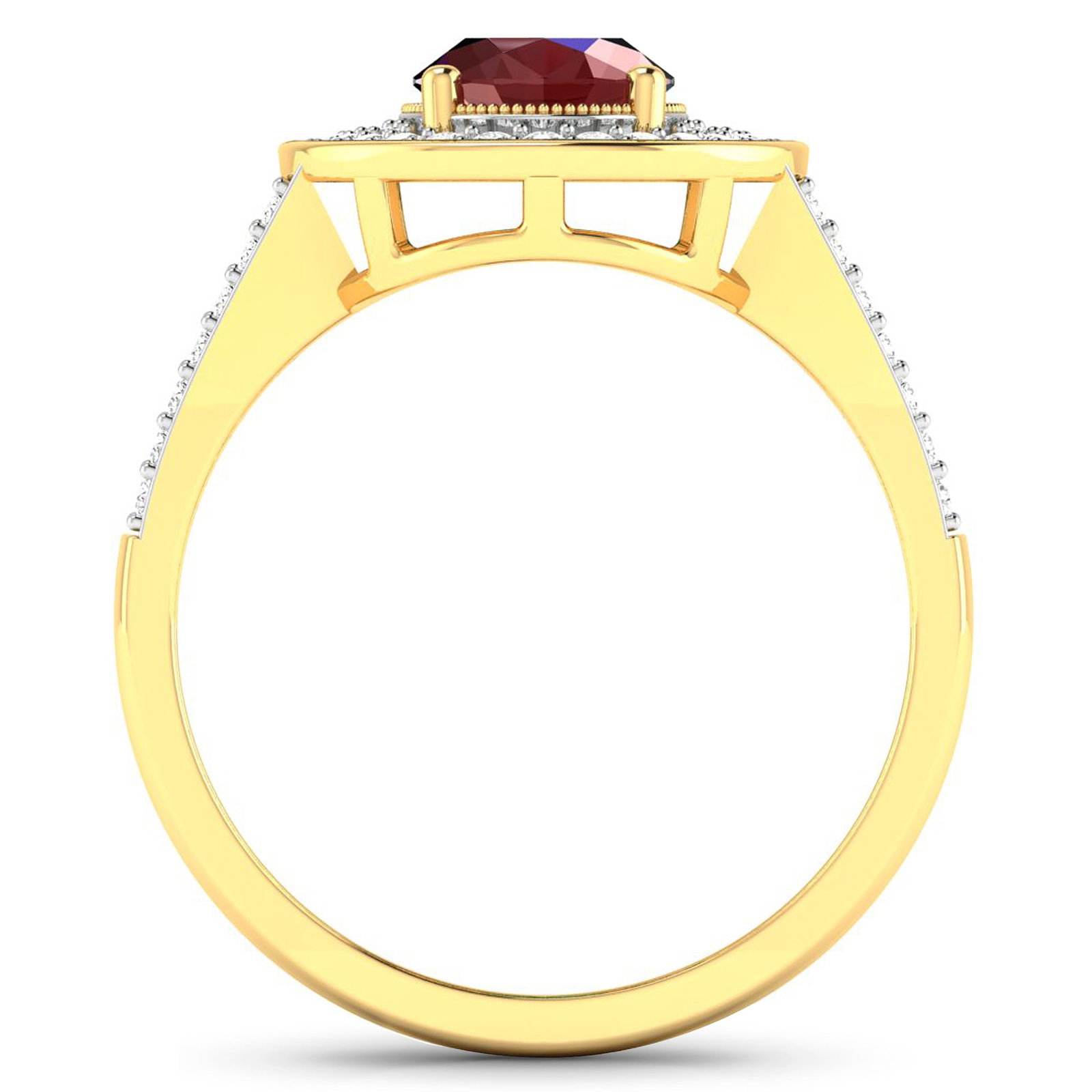 14KT Yellow Gold 1.5ctw Ruby and Diamond Ring - 4