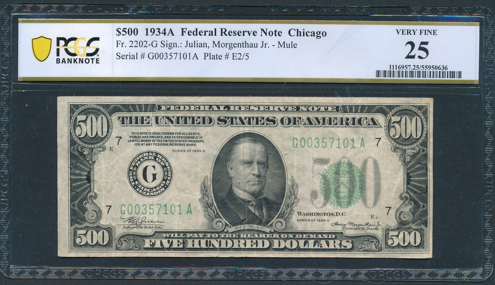 1934A $500 Chicago FRN PCGS 25 (1 of 2)
