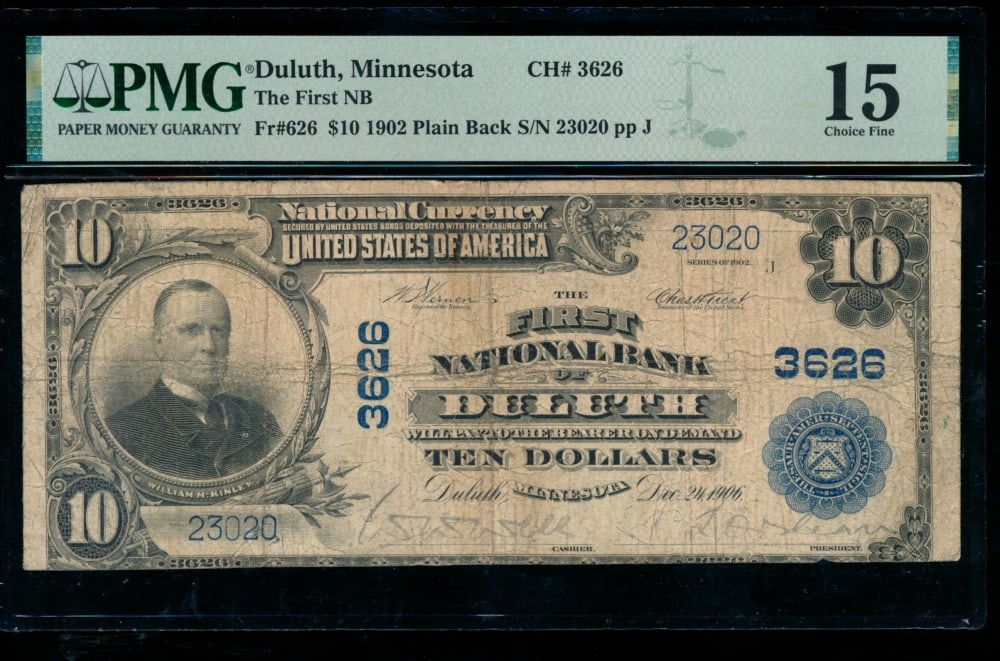 1902 $10 Duluth MN National PMG 15 (1 of 2)