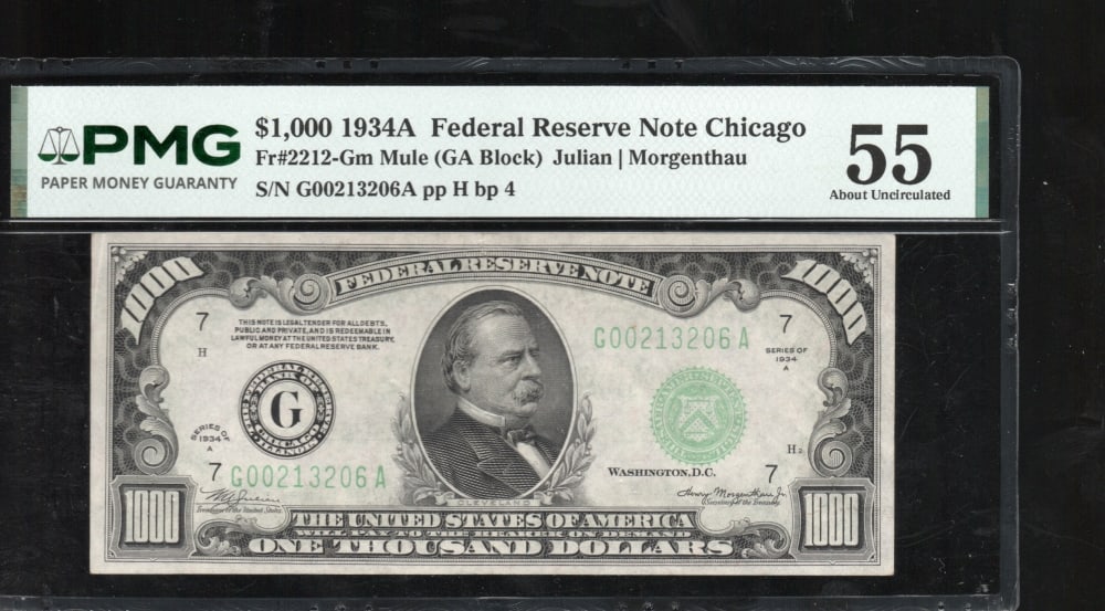 1934A $1000 Chicago FRN PMG 55 (1 of 2)