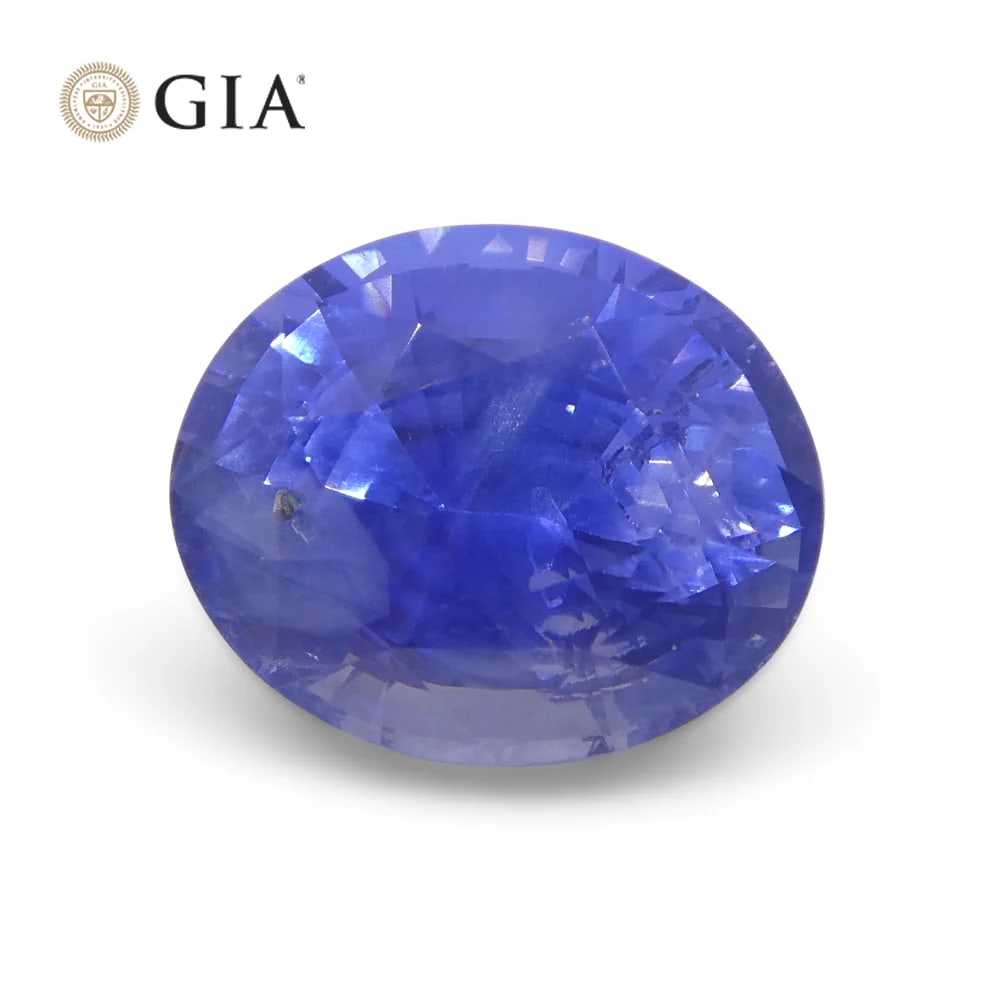 Majestic 2.70 Ct GIA Certified Natural Sapphire: Pretty 2.70 Ct Vivid Blue Sapphire is an oval brilliant cut measuring 8.61 x 7.12 x 5.55 mm. Displays vivid saturation with a medium light tone. This gemstone is too beautiful to miss! Origin: Sri Lan