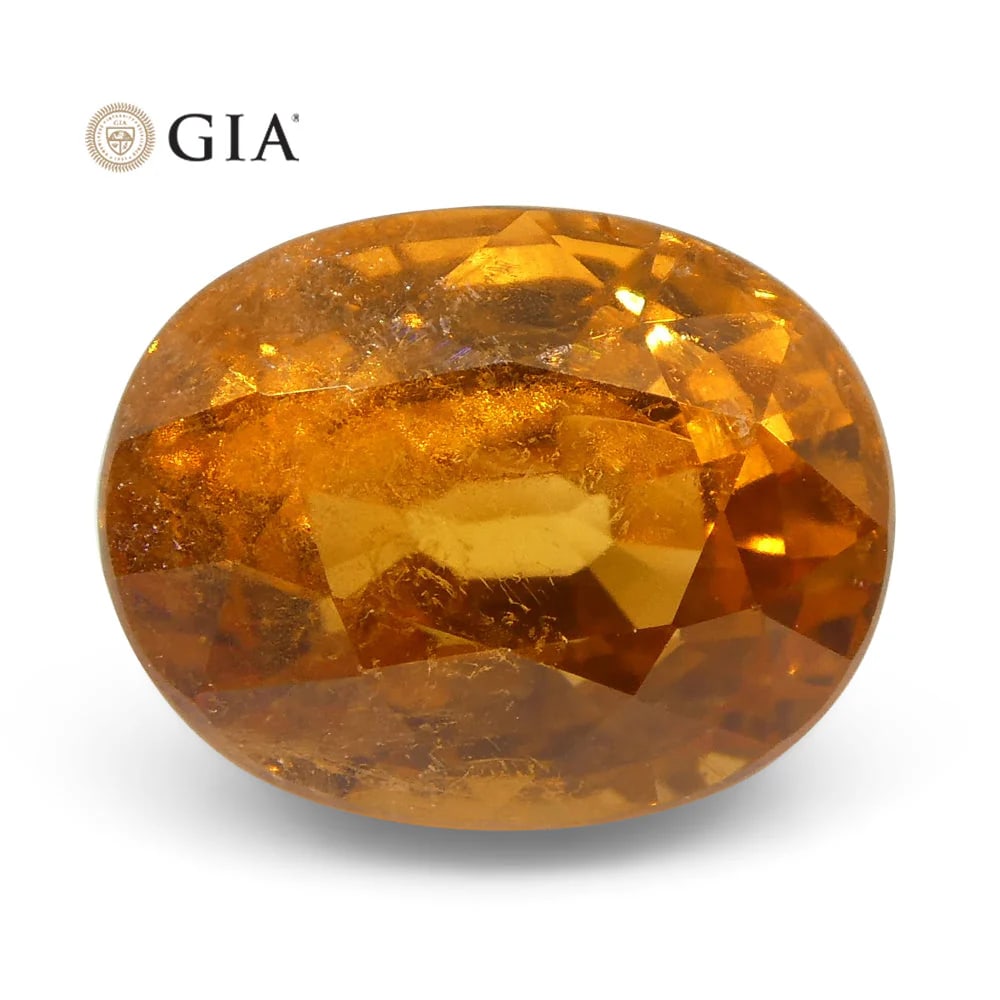 Breathtaking GIA Certified 2.93 Ct Natural Garnet: Impressive 2.93 Ct Vivid Fanta Orange Garnet measuring 8.47 x 6.63 x 5.49 mm with a brilliant oval cut. The color on this Garnet is stunning!!! Origin: Nigeria. Please see the certification for additi