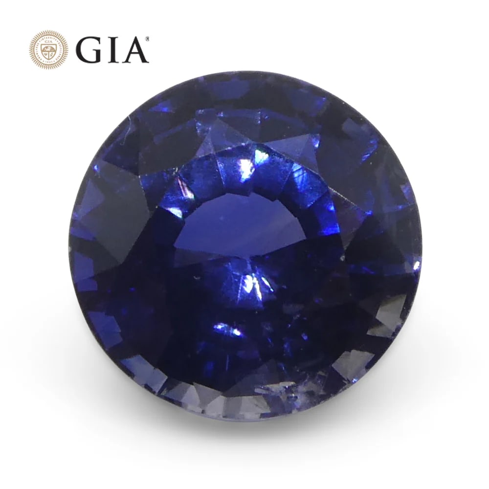 Majestic GIA Certified 1.23 Ct Natural Sapphire: Incredible 1.23 Ct Blue Sapphire is a round brilliant cut measuring 6.24 x 6.19 x 3.95 mm. Reveals strong saturation with a medium dark tone. Ready to mount and be worn! Origin: Sri Lanka. Treatment: