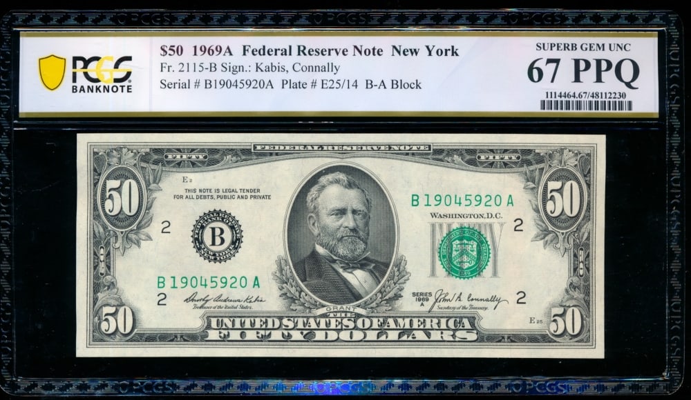 1969A $50 New York FRN PCGS 67PPQ (1 of 2)