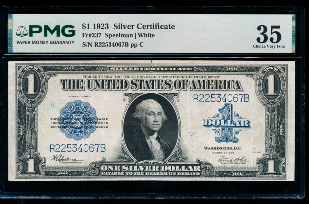 1923 $1 Silver Certificate PCGS 35 (1 of 2)
