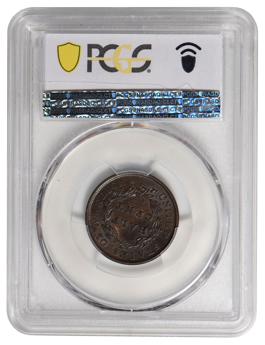 1835 Capped Bust Half Cent PCGS AU55 - 2